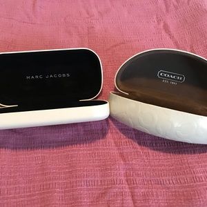 Two White Marc Jacobs & Coach Sunglasses Cases